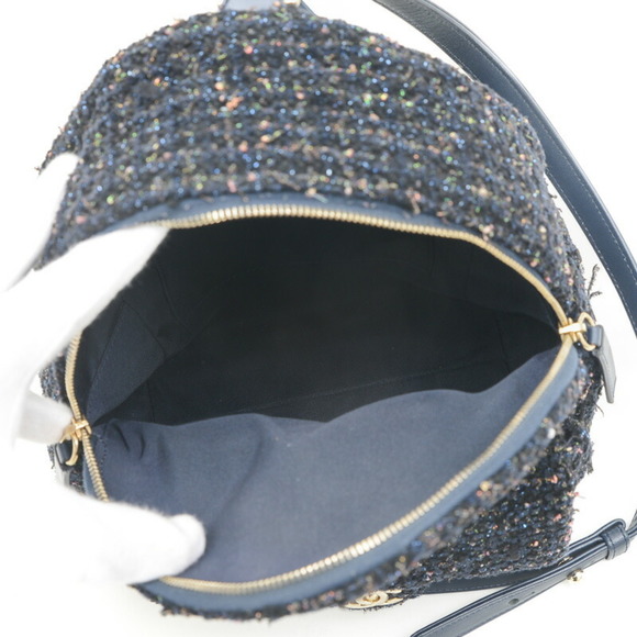Chanel Tweed Backpack Navy - Picture 5 of 7